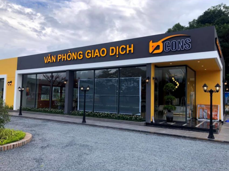 Mặt dựng alu cho văn phòng giao dịch hiện đại.