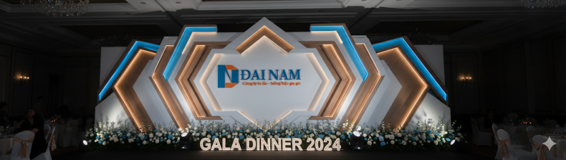 Backdrop 3D nghệ thuật ĐẠI NAM, trang trí sang trọng Gala Dinner.
